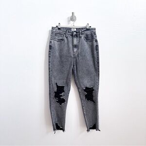 Simple Society Gray Distressed Jeans
